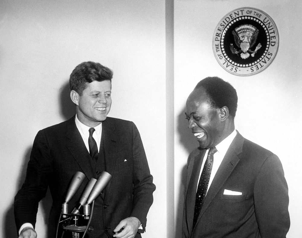 Kwame Nkrumah with U.S. President John F. Kennedy, 8 March 1961